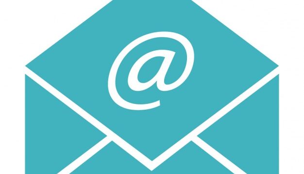 Teal email envelope icon with an at-sign symbol, representing email communication or Google Places email notifications