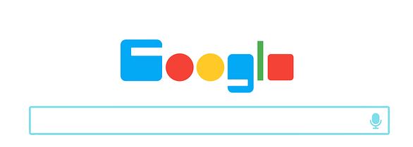 Stylised Google search bar with geometric coloured logo shapes, representing a potential major change to Google Search