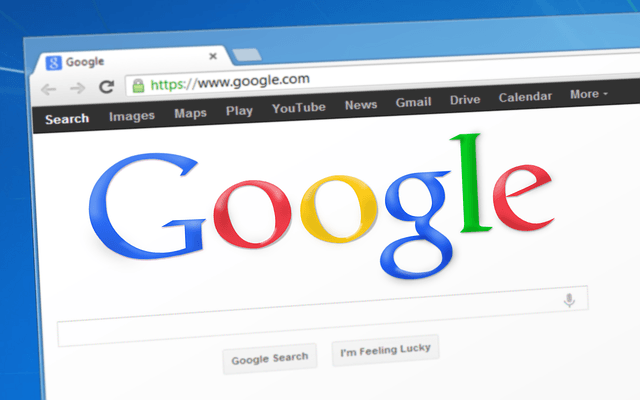 Google homepage open in a Chrome browser tab on a desktop screen