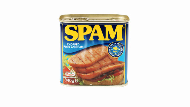 a can of spam ham
