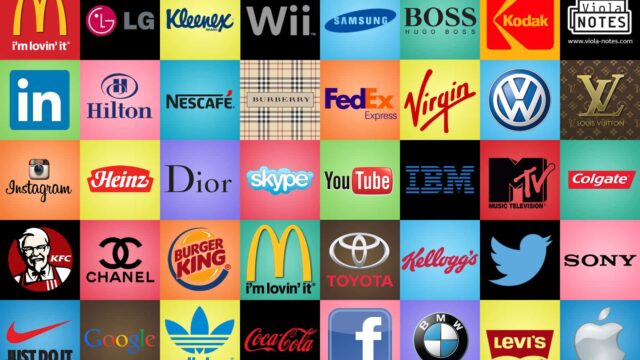 Collage of well-known global brand logos including Nike, Google, McDonald's and Apple