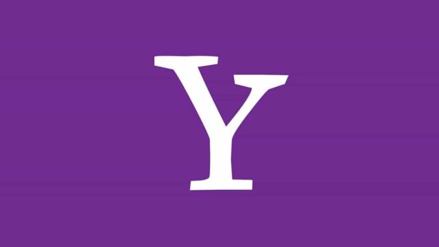 Yahoo logo white Y on purple background, illustrating an article about Yahoo search now powered by Bing