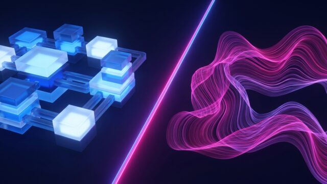 GEO vs SEO: abstract AI search illustration